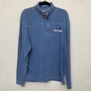 The Good Life Blue Bug Cedar Lodge Embroidered Quarter Zip Size Medium Men's